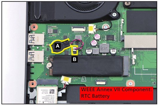 RTC-batterij verwijderen