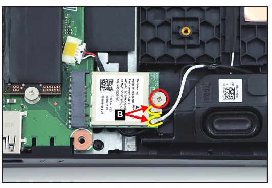 WLAN-module verwijderen - Stap 1