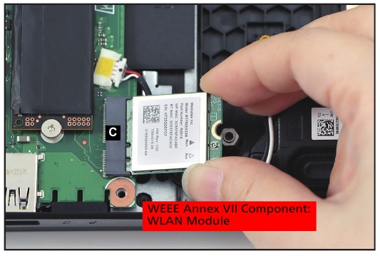 WLAN-module verwijderen - Stap 2