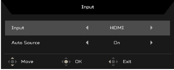 De OSD-instellingen aanpassen - De input selecteren