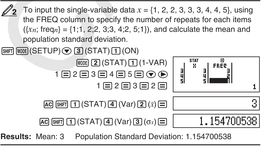 Statistische berekeningen - Voorbeeld 2
