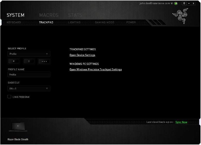 JE APPARAAT CONFIGUREREN - Trackpadconfiguratie