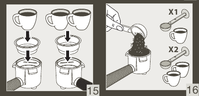 Espresso maken - Met gemalen koffie - Stap 1