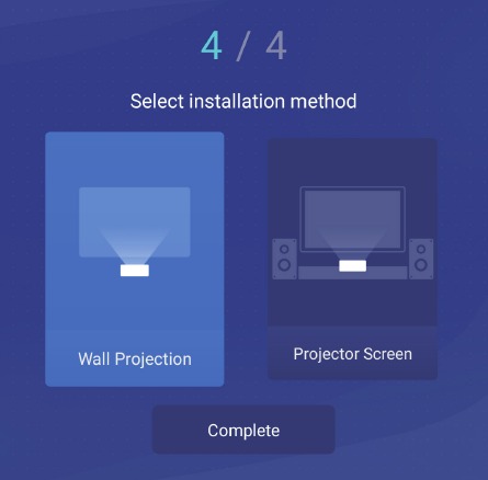 DE PROJECTOR INSCHAKELEN - Stap 8