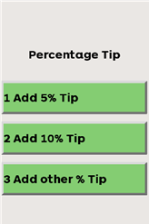 Terminalscherm met fooien in percentage