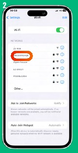 voorbeeld van een apparaat dat zoekt naar draadloze netwerken