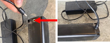 Accu opladen buiten de fiets