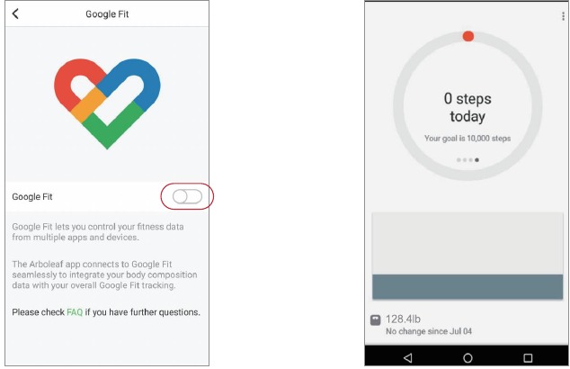 Verbinding maken met andere fitness-apps - Google Fit - Stap 2