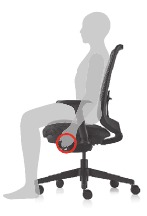 Knop/hendel om de kanteling te vergrendelen