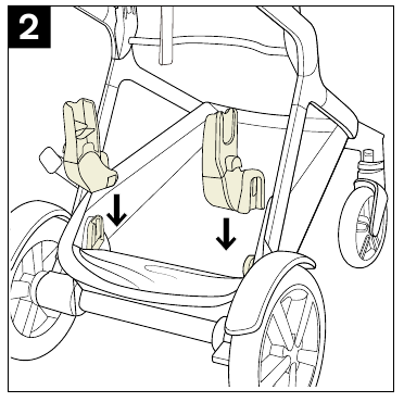 Postadapters voor babyautostoel - Stap 2