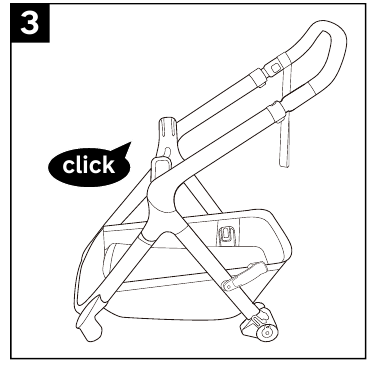 Kinderwagen openen - Stap 3