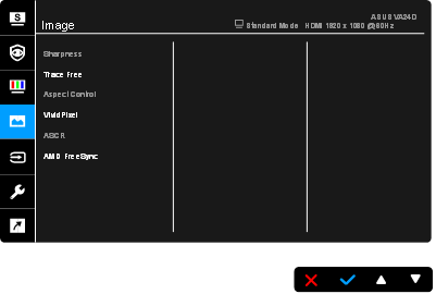 OSD-menu (On-Screen Display) - Stap 5