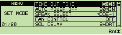 Time-out timer instellingen