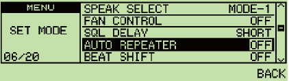 Automatische repeater instellingen