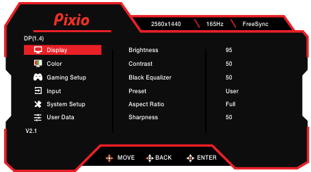 OSD-menu - Display