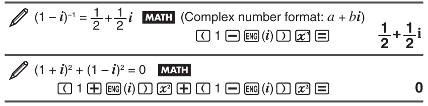  CMPLX Mode Calculation Examples - Part 1