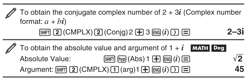  CMPLX Mode Calculation Examples - Part 2