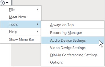 Skype voor bedrijven-audioapparaatinstellingen