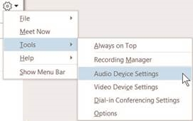 Audioapparaatinstellingen