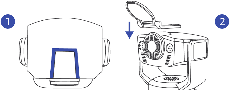 De privacycover van de webcam gebruiken - Stap 1