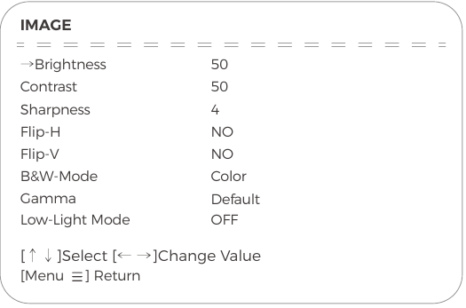 ON-SCREEN DISPLAY (OSD) MENU - IMAGE