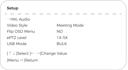 ON-SCREEN DISPLAY (OSD) MENU - SETUP