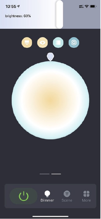 De app gebruiken - Stap 1 - Wit Licht-modus