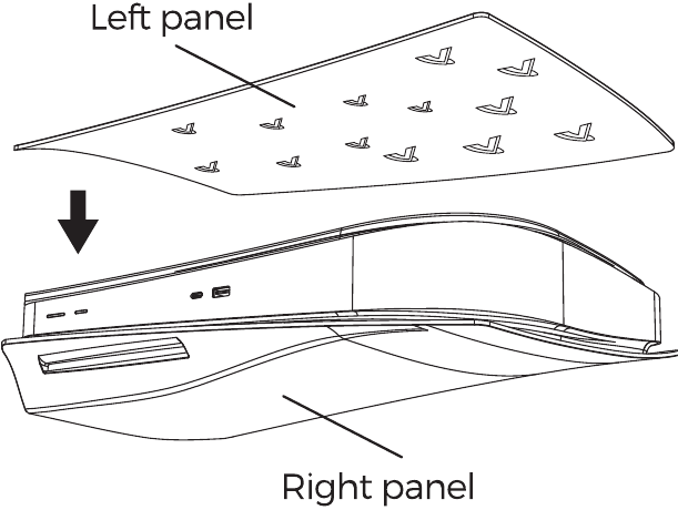 Instructies - Plaats de consolepanelen - Stap 1