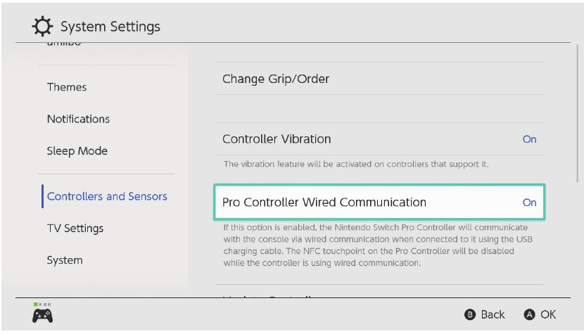 Bekabelde verbinding instellen - Switch-console - Stap 2