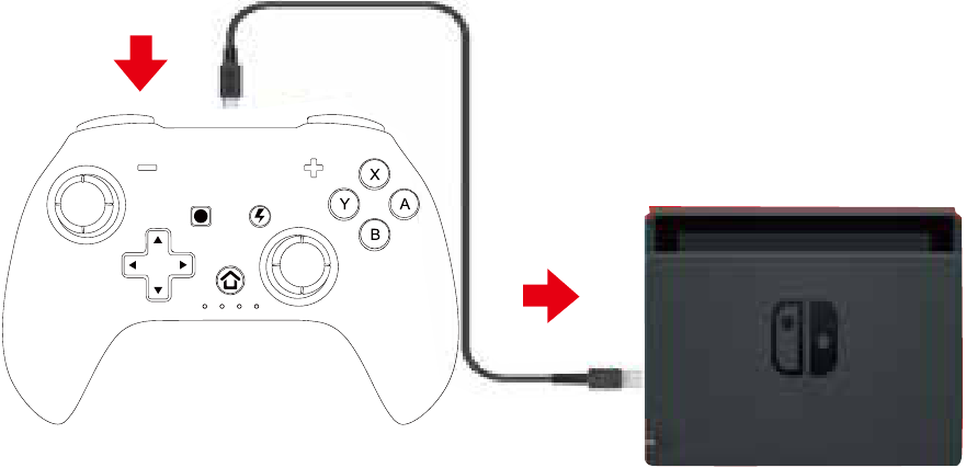 USB-kabelverbinding (voor Switch/PC)