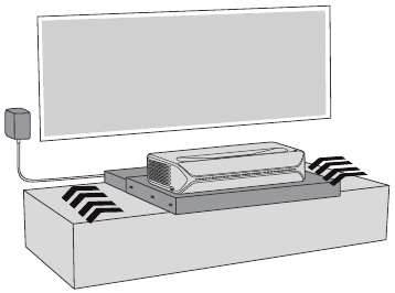 De projector aansluiten op de Sliding Tray - Stap 2