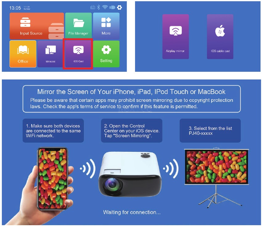 MULTISCREEN-VERBINDINGEN -IOS CAST