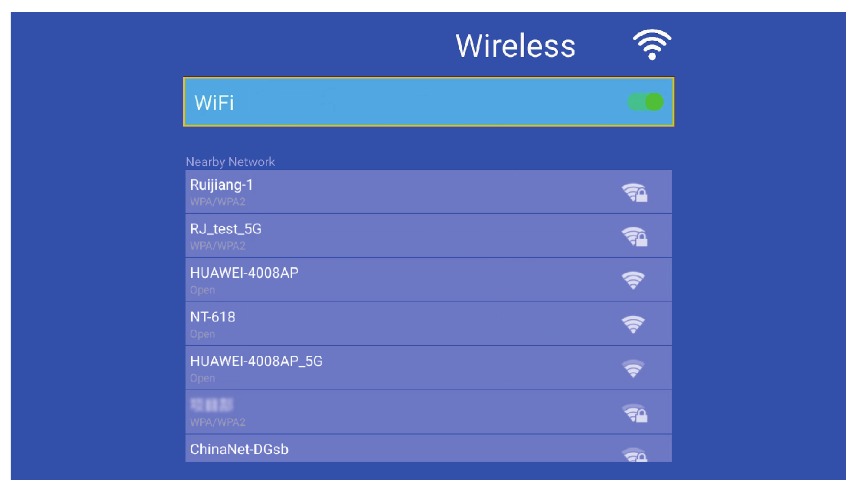 SETTINGS MENU (INSTELLINGENMENU) - NETWORK SETTING (NETWERKINSTELLING)