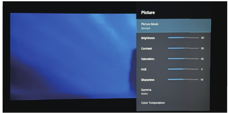 SETTINGS MENU (INSTELLINGENMENU) - PICTURE SETTING (BEELDINSTELLING) - Stap 2