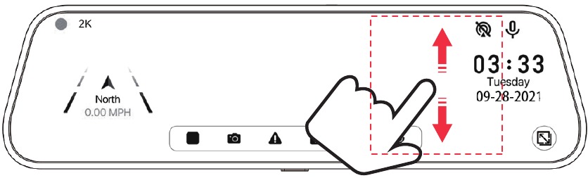 Hoe de scherminterface van de dashcam te gebruiken - Stap 3