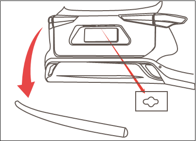 Achtercamera - Verberg de kabel van de achtercamera