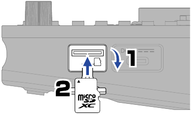 microSD-kaarten plaatsen