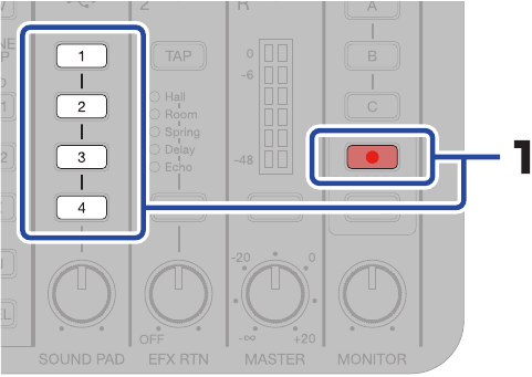 Geluiden opnemen op soundpads - Stap 1