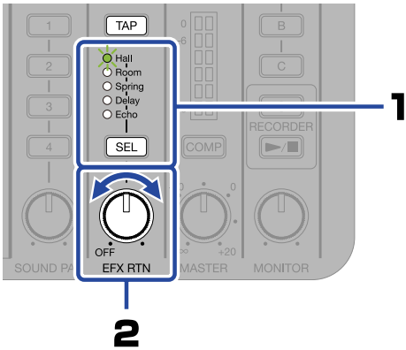 Interne effecten gebruiken