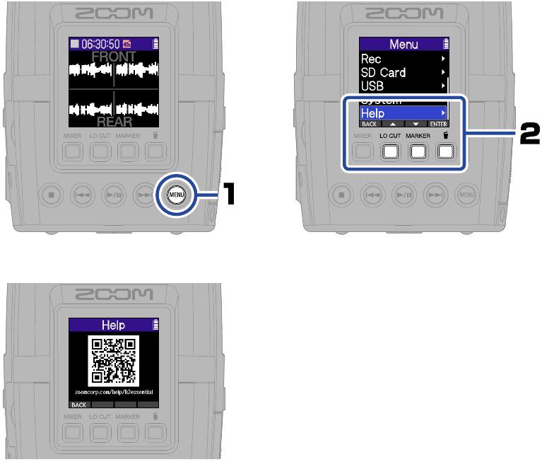 Online hulp openen (2D-code)