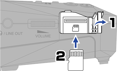 microSD-kaarten plaatsen