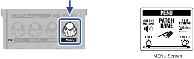 Het MENU gebruiken