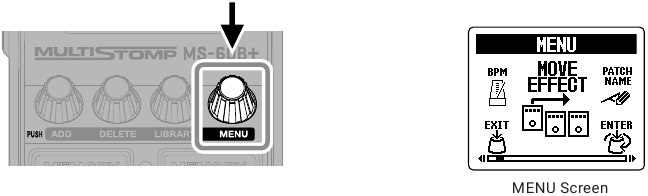 Het MENU gebruiken