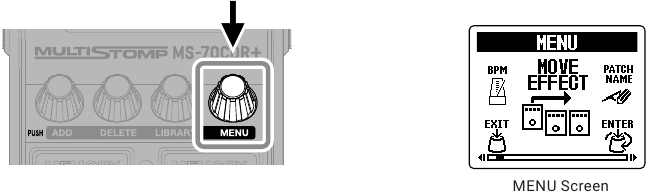 Het MENU gebruiken