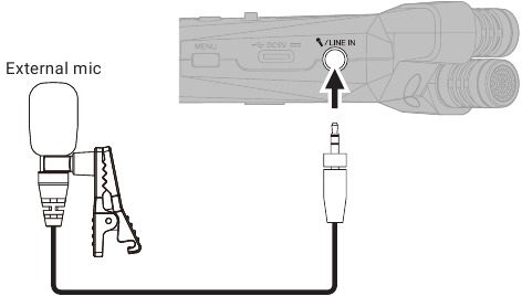 Externe microfoons gebruiken