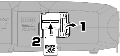 microSD-kaarten plaatsen