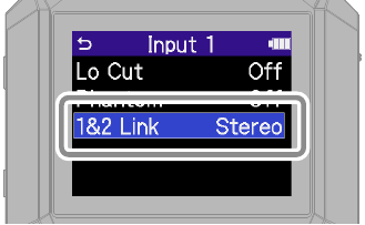 Stereo-linked opname-instelling
