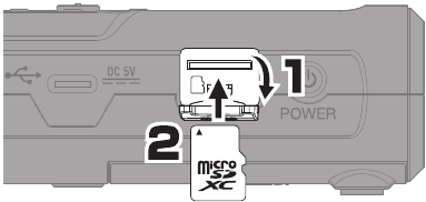 microSD-kaarten plaatsen