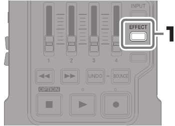 Effecten instellen - Stap 1