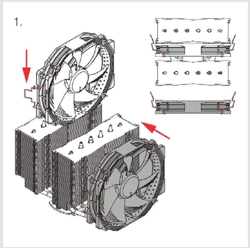Ventilatoropstelling - Stap 1